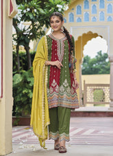 Green Colour Salwar Suit Looking Barbie